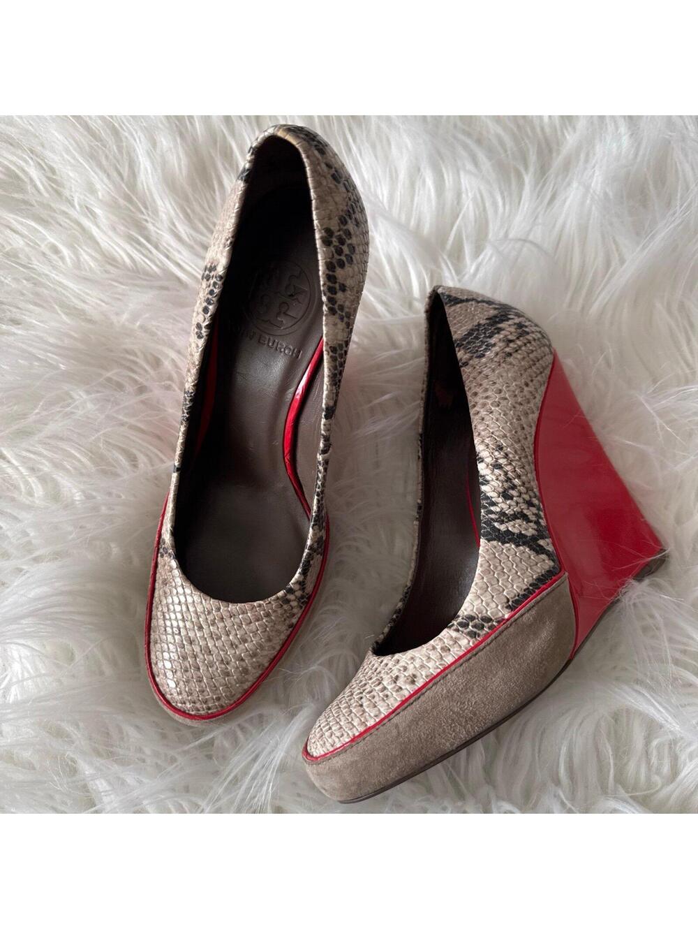 Tory Burch Wedge High Heel Julianne size 6.5 - Picture 2 of 5